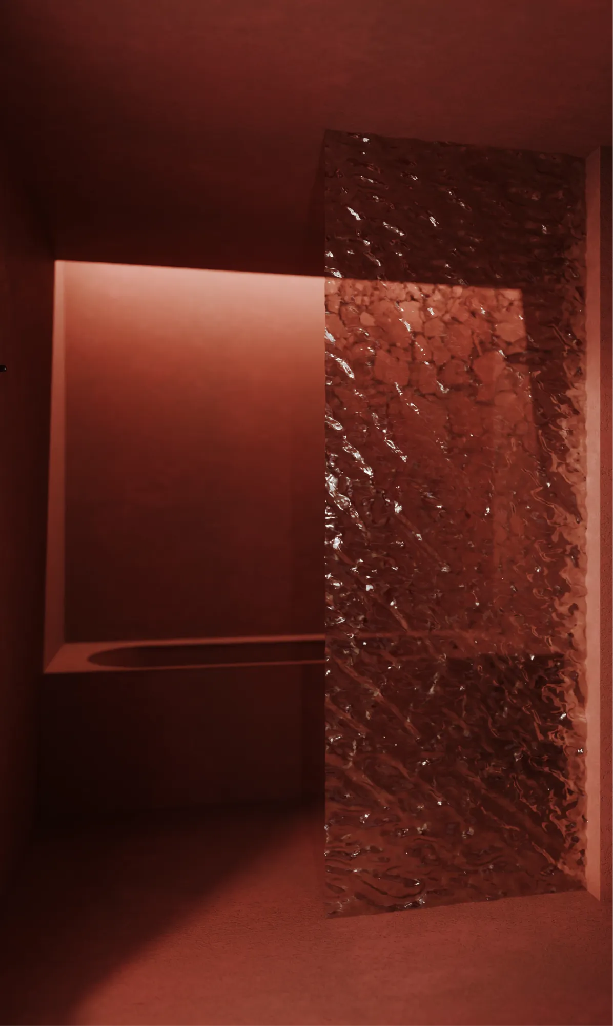 Red bathroom — Elis Monsport
